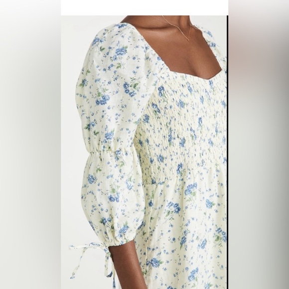 Faithfull the Brand Linen Floral Maxi Dress - Picture 2 of 7